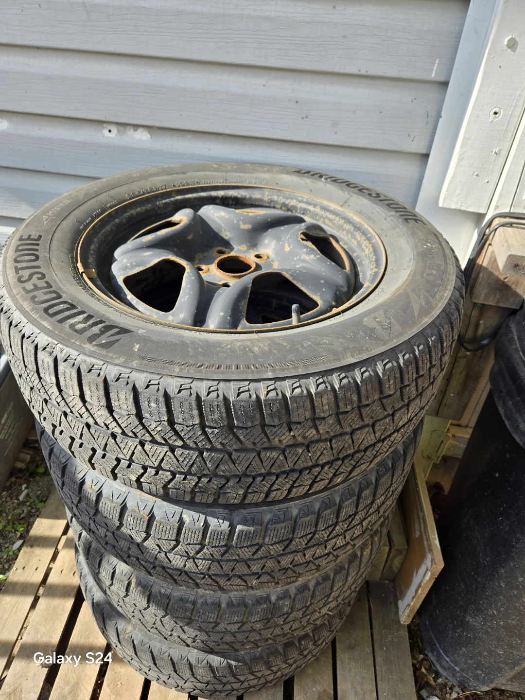 Used Bridgestone Blizzak WS90 Winter Tires and Rims - photo 2