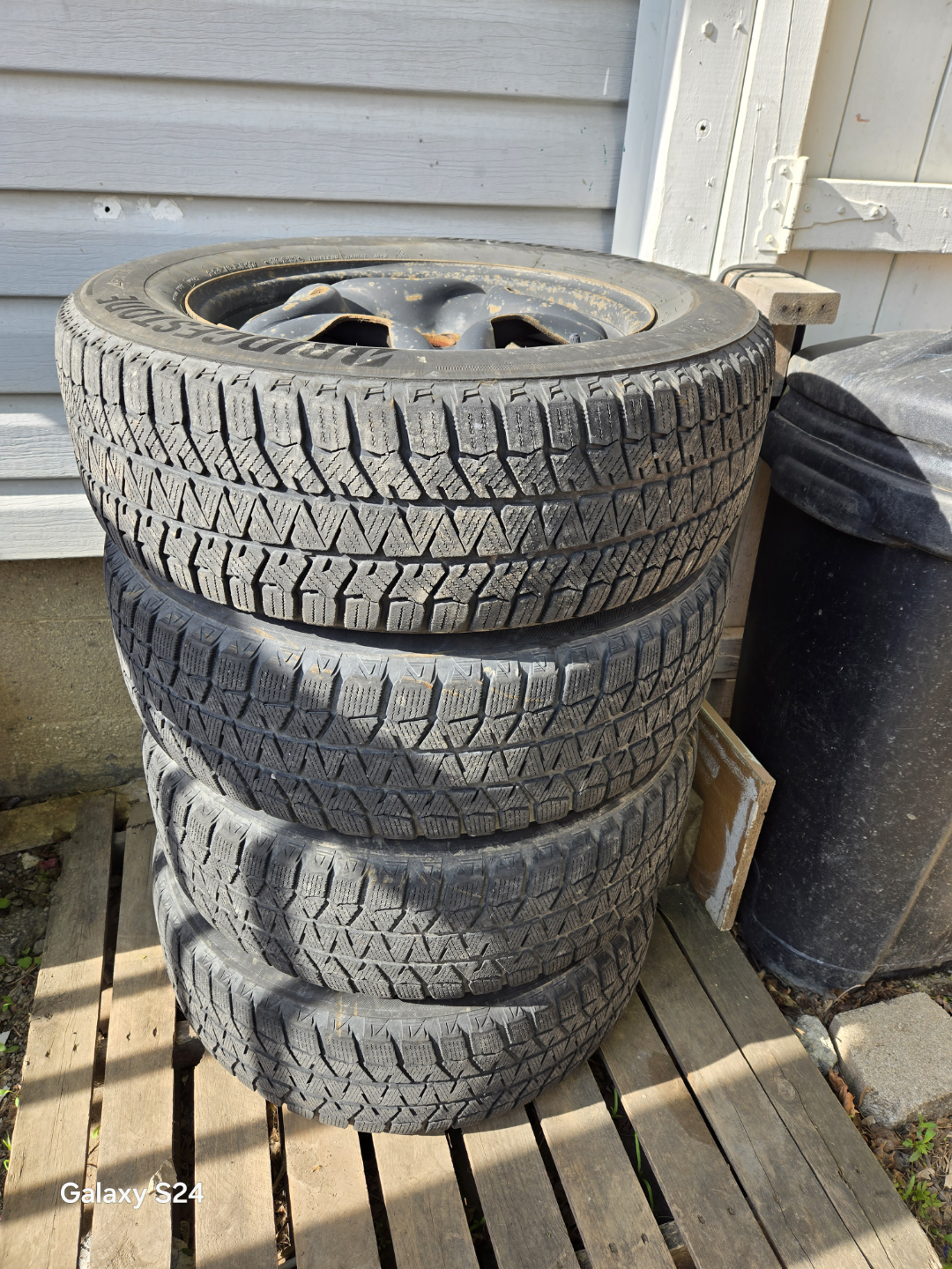 Used Bridgestone Blizzak WS90 Winter Tires and Rims - photo 3