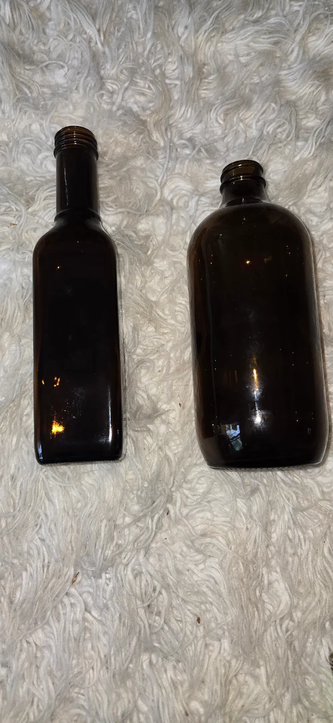 Two Amber Glass Bottles #freecycle thumbnail