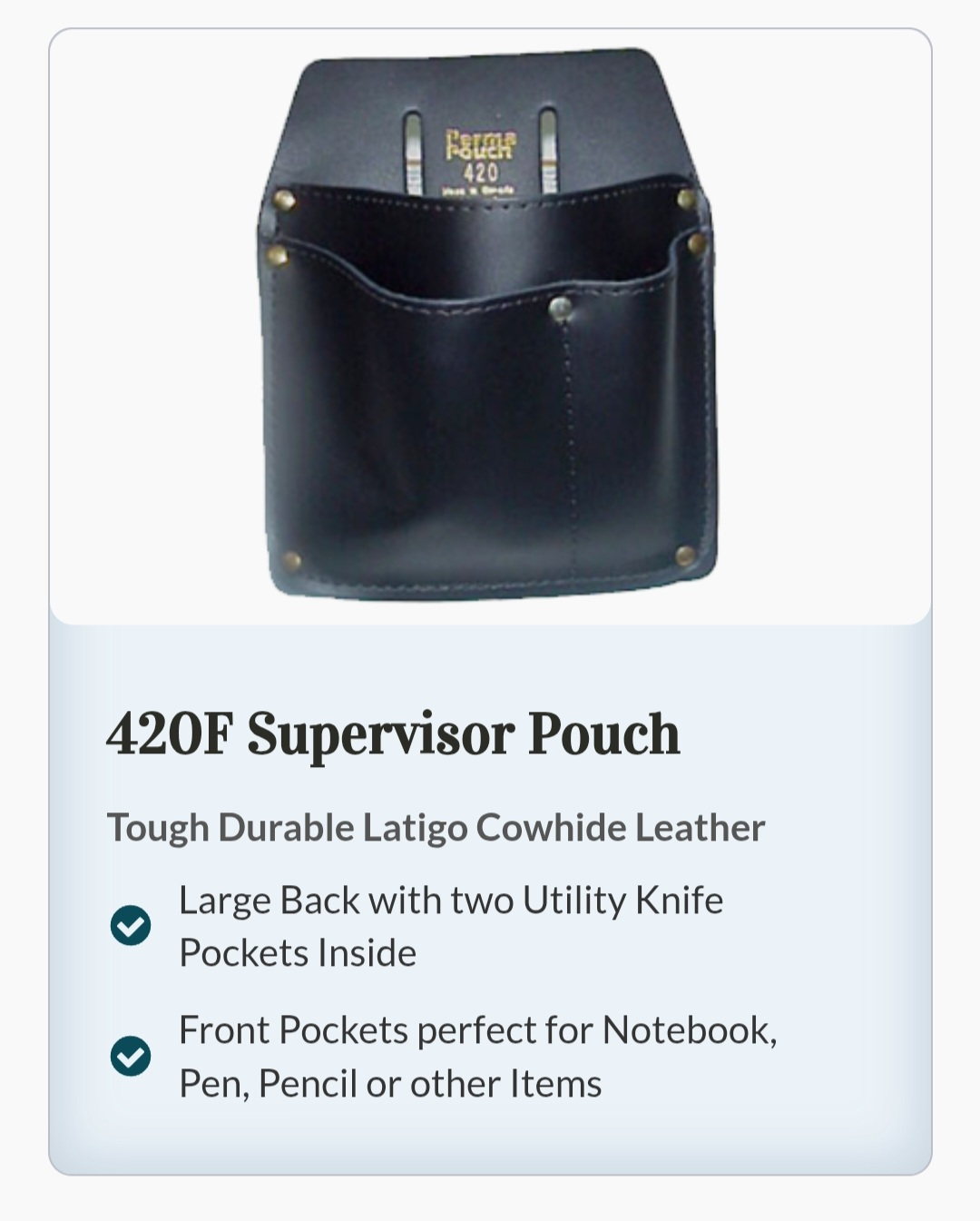 Leather Perma Pouch 420 ($20 Firm) - photo 5