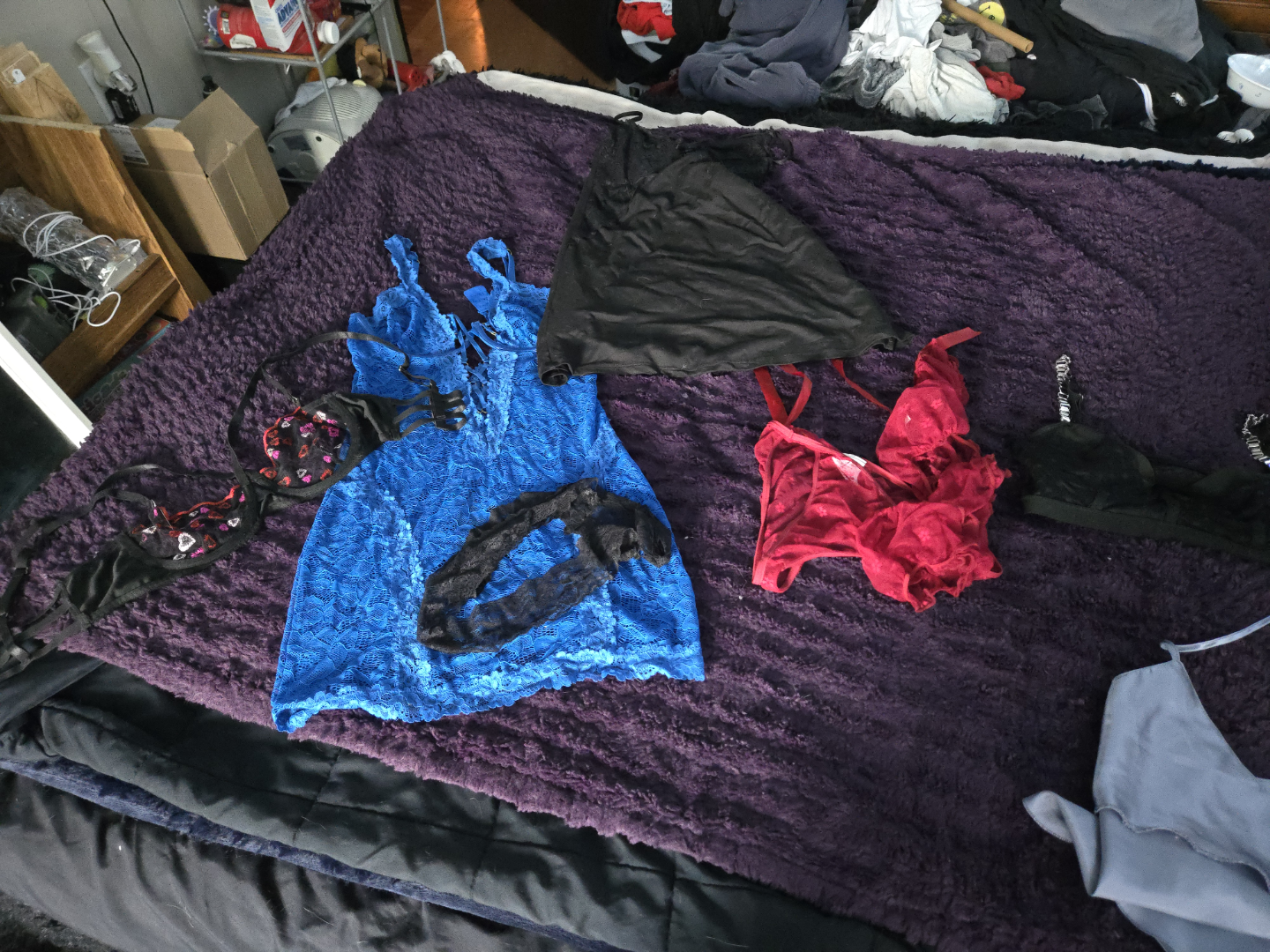 Black and Red Lingerie Set - photo 4