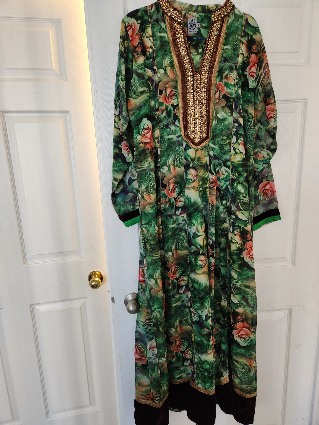 Gorgeous Green Floral Abaya