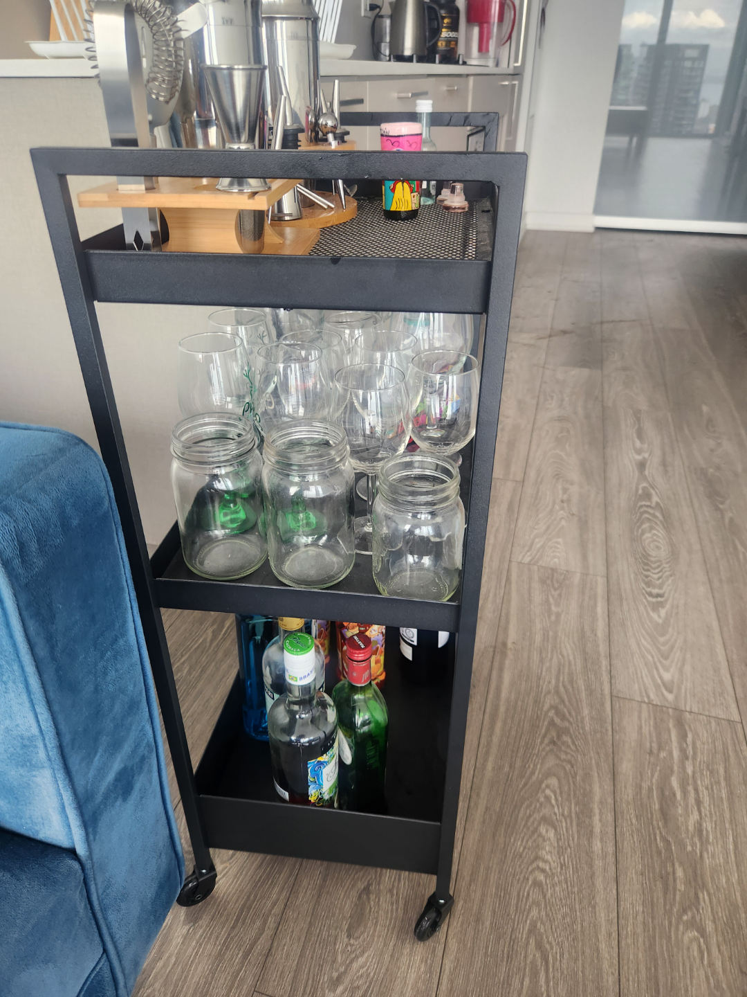 IKEA Three-Tier Black Rolling Bar/Trolley Cart - photo 4