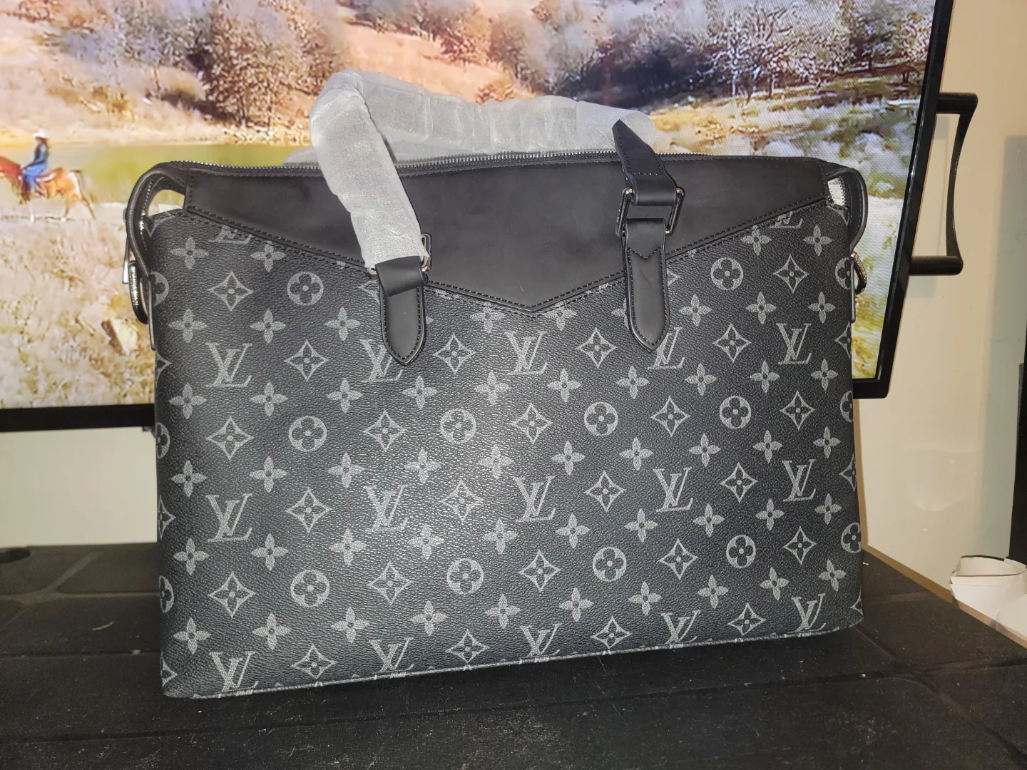 authentic louis vuitton breifcase  monogram thumbnail