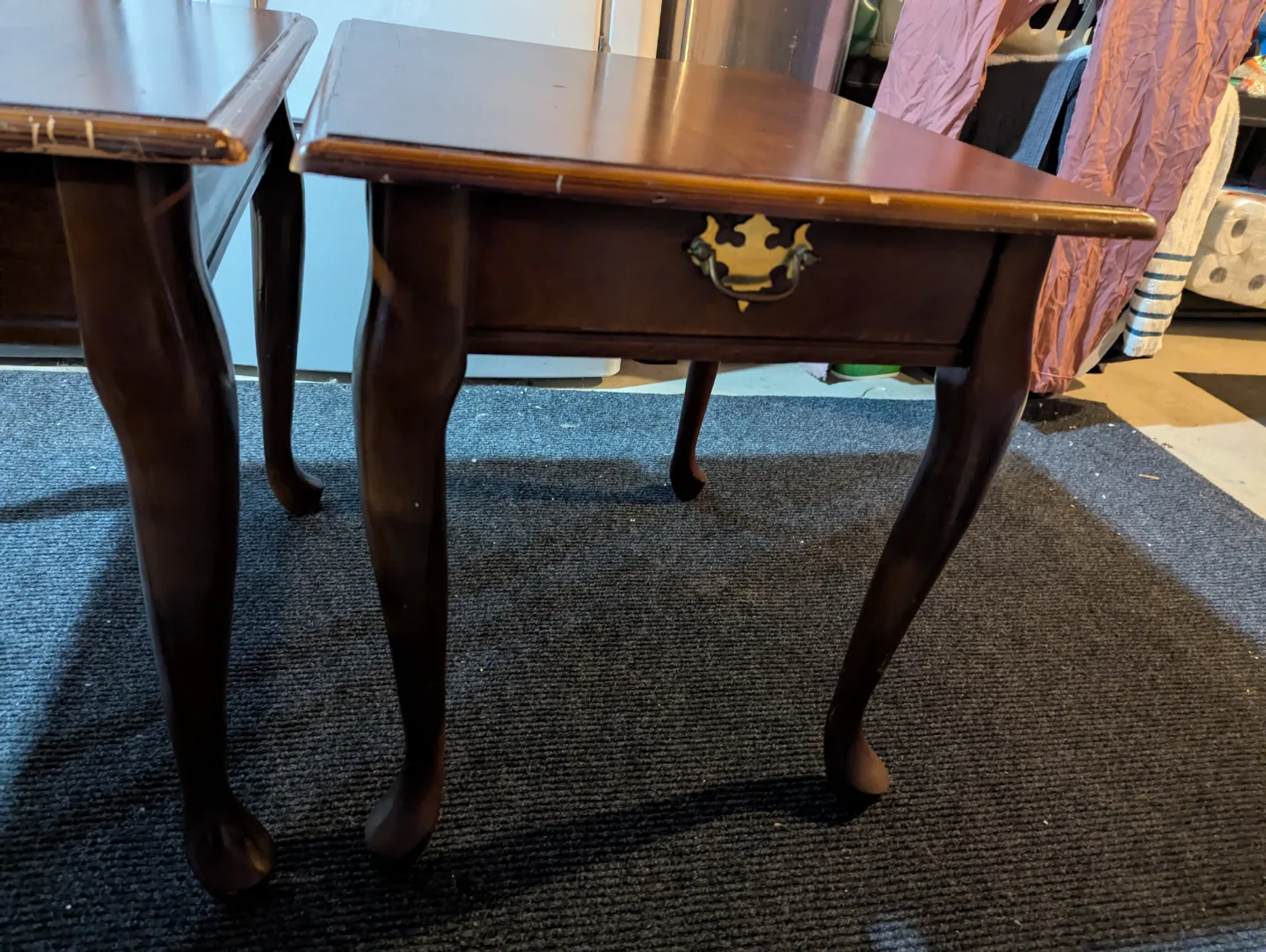 2 vintage end tables thumbnail