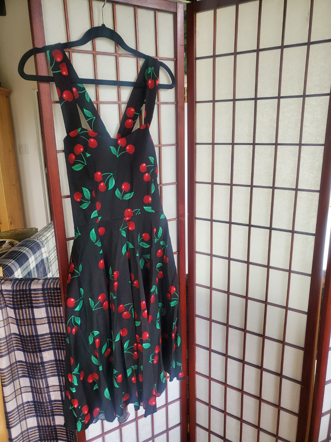 Sara USA Cherry Print Sundress, Size Medium