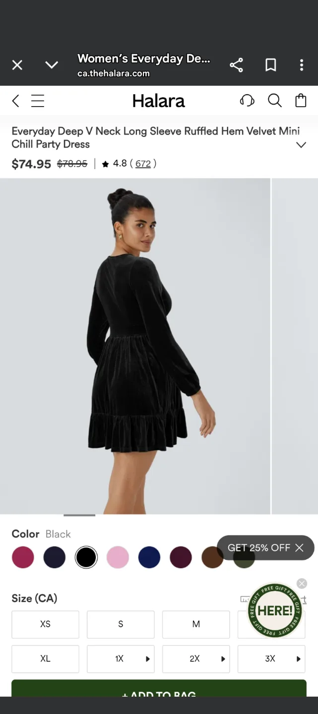 Halara Women's Velvet Mini Dress size XS image indicator(3)