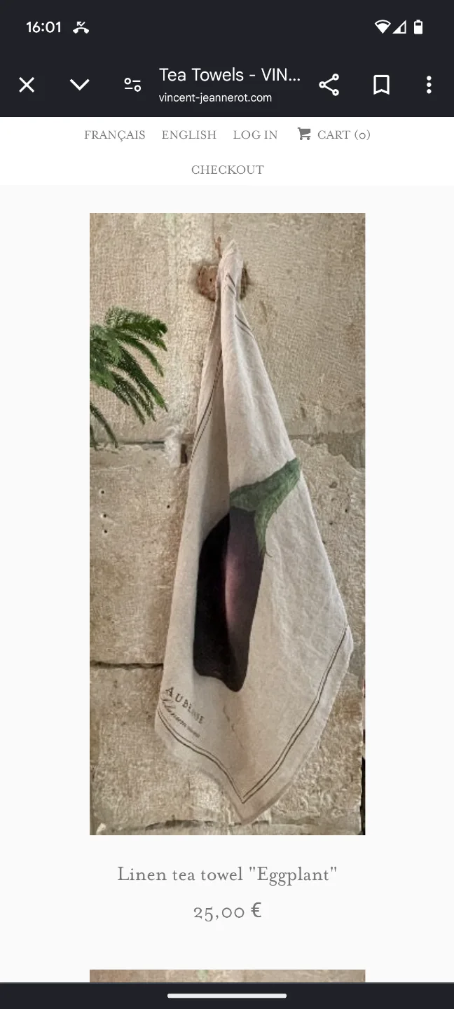 Linen Tea Towel - Eggplant 🧡 thumbnail