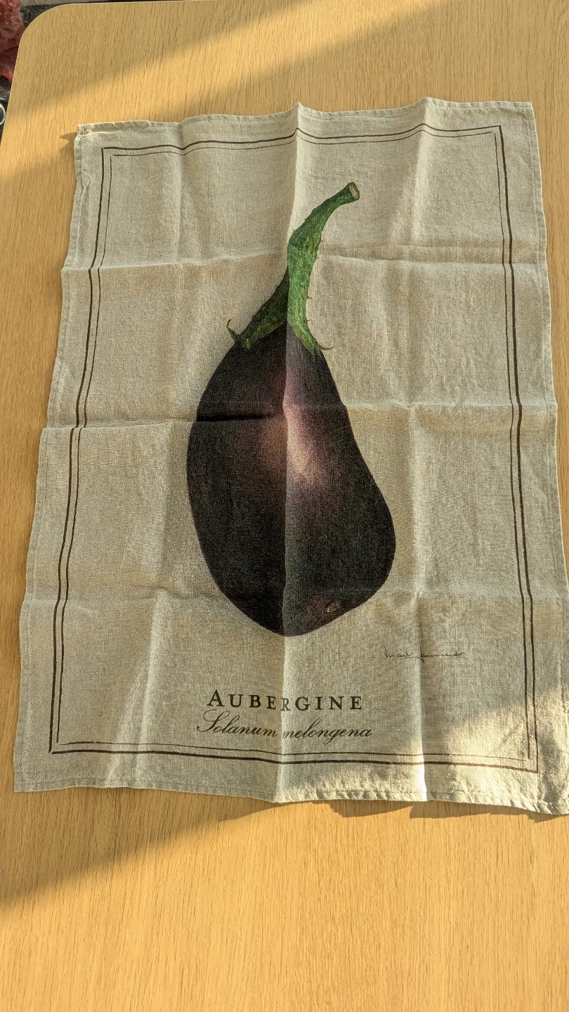 Linen Tea Towel - Eggplant 🧡 image indicator(2)
