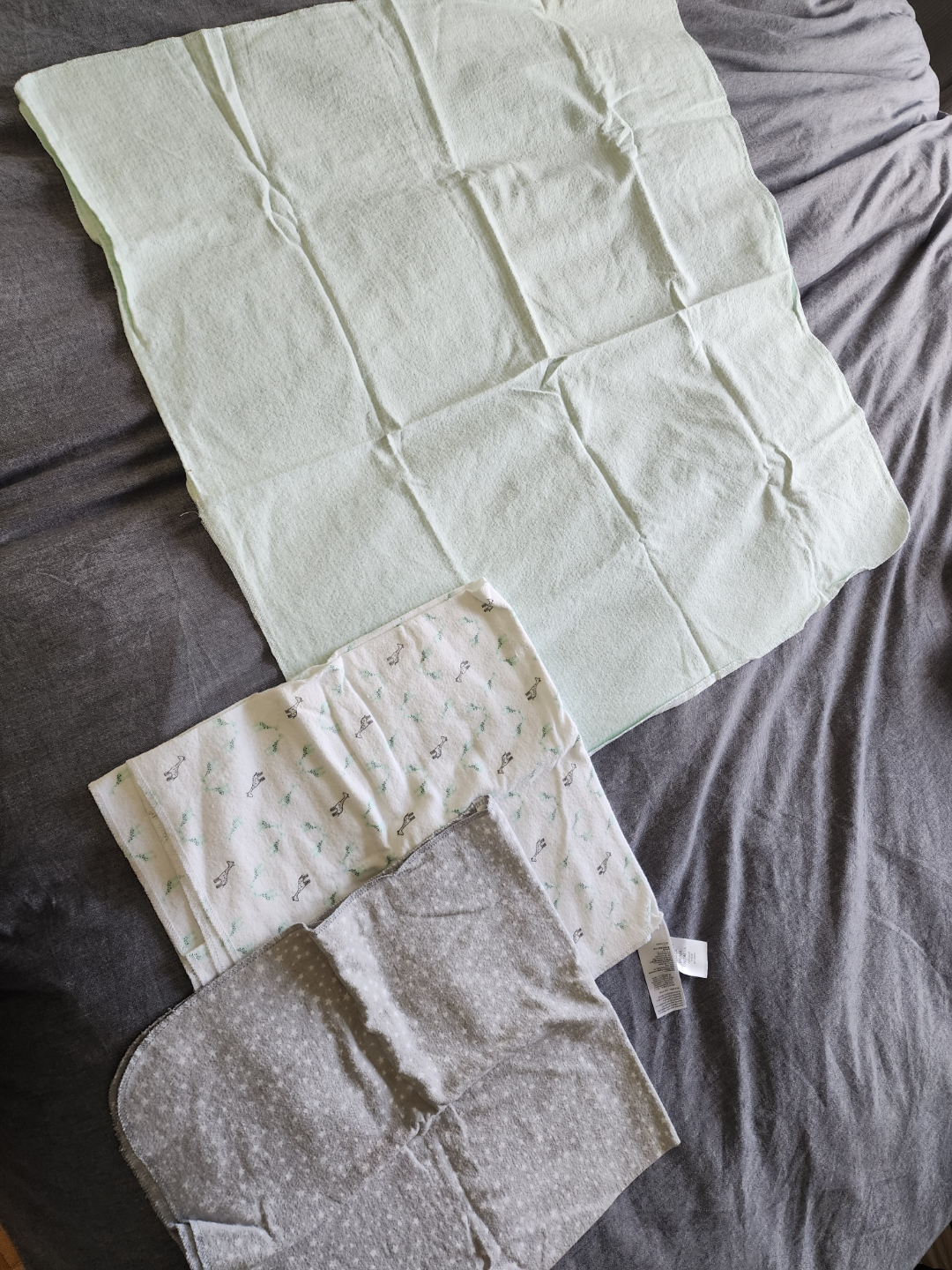 Set of soft swaddles.
