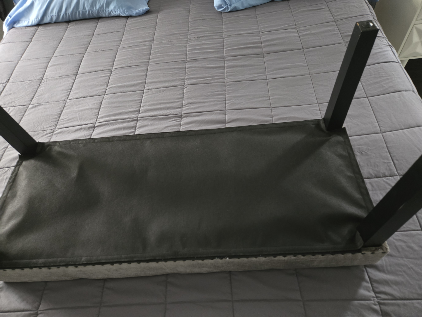Grey Velvet Upholstered Bench - photo 3