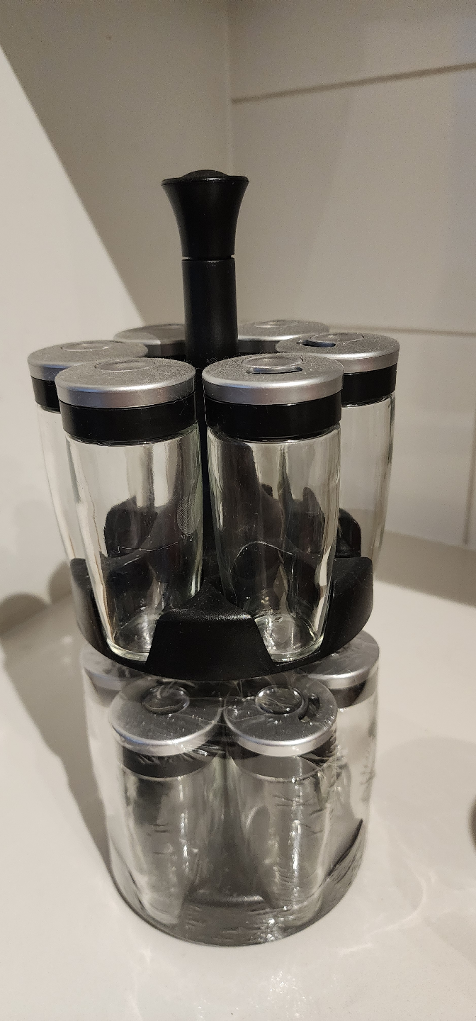 Spice Rack Organizer with 12 Glass Jars