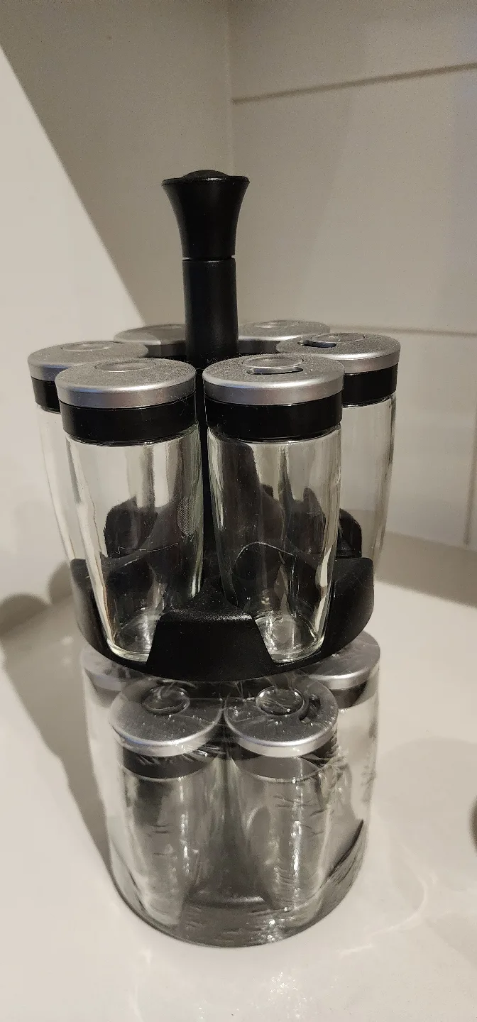 Spice Rack Organizer with 12 Glass Jars thumbnail