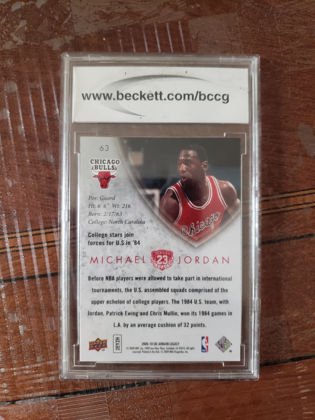 2009-10 Upper Deck Gold Michael Jordan PSA 10  🏒 - photo 2