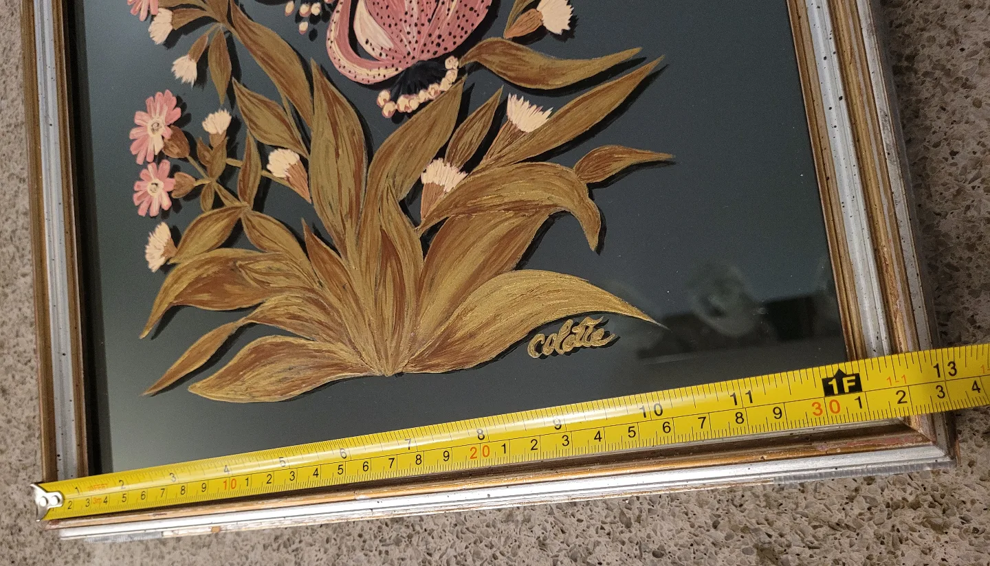 Vintage Floral Mirror Art -HAND MADE 200$ EACH image indicator(10)