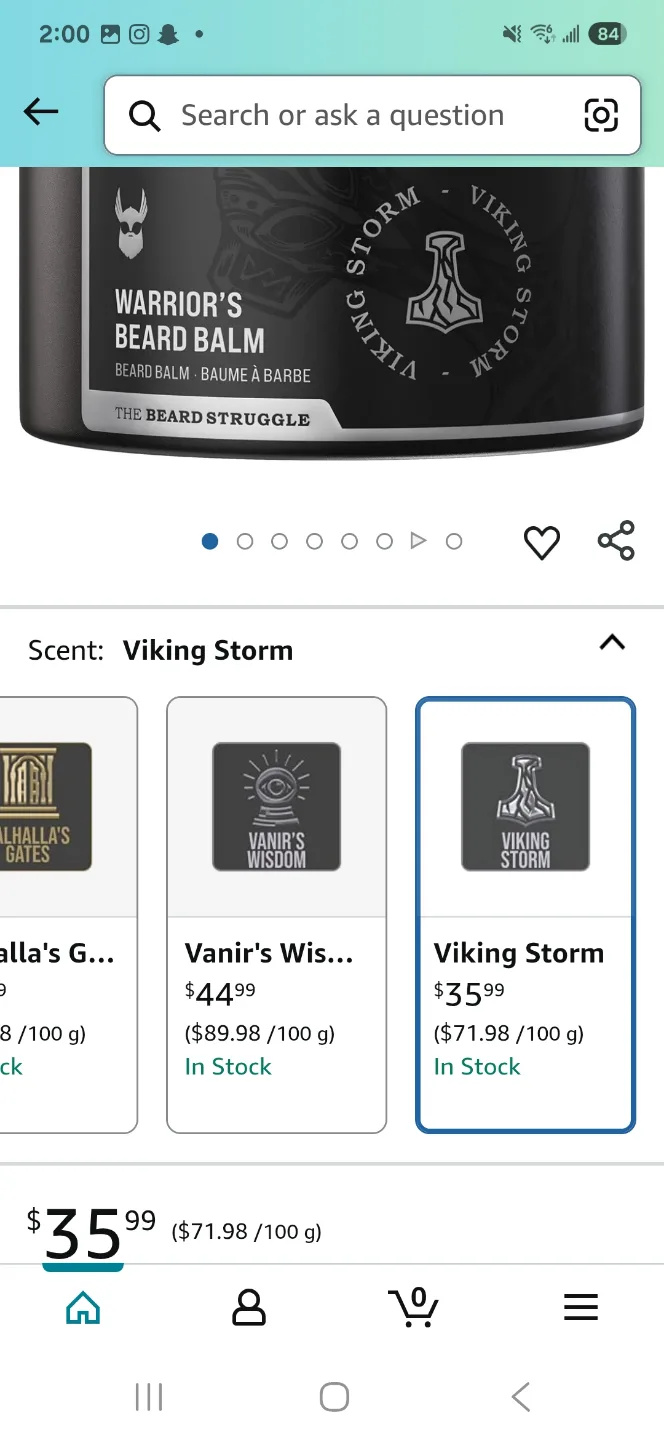 The Beard Struggle Warrior's Beard Balm - Viking Storm image indicator(3)