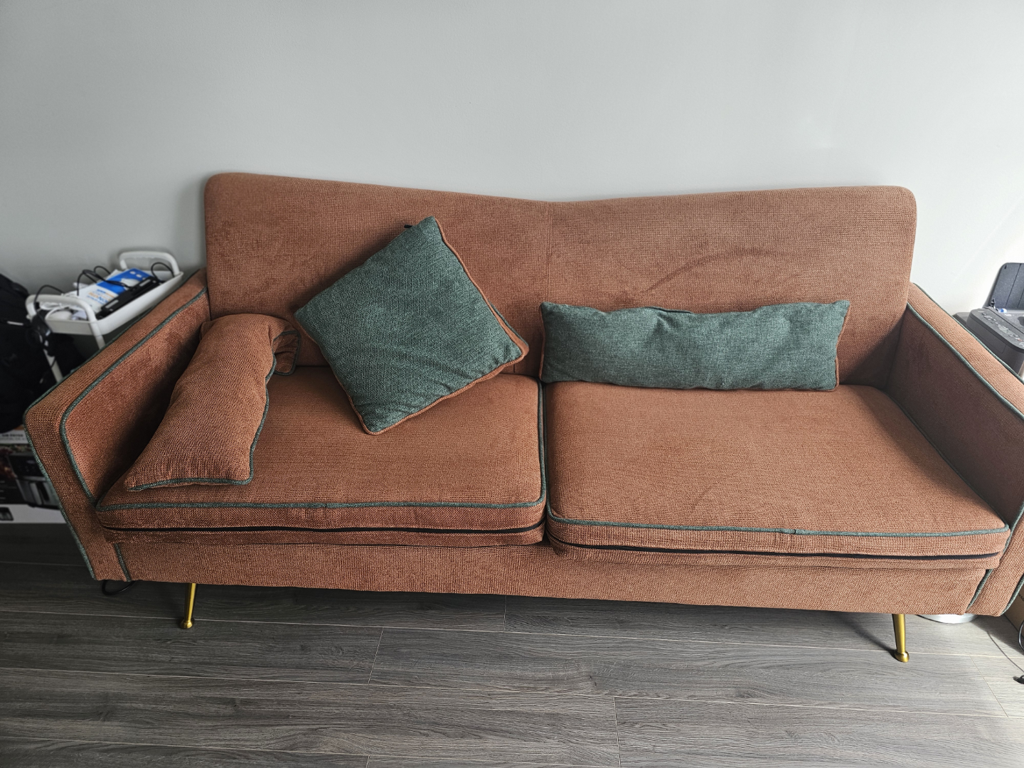 Brown Sofa with Pillows