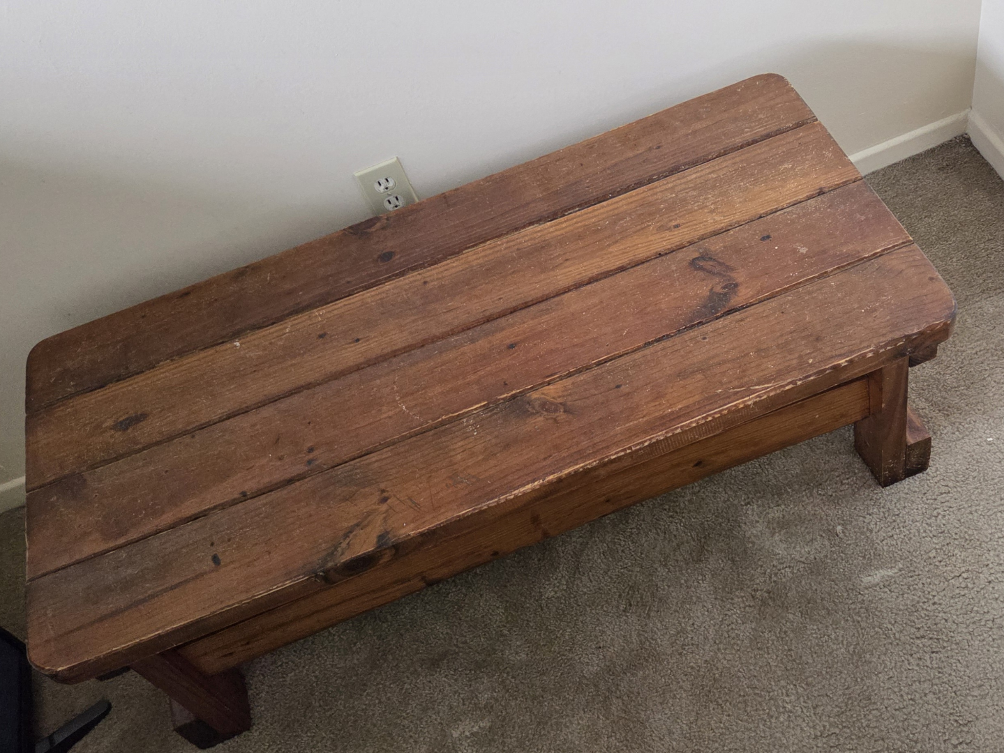 Rustic Wooden Coffee Table - photo 2