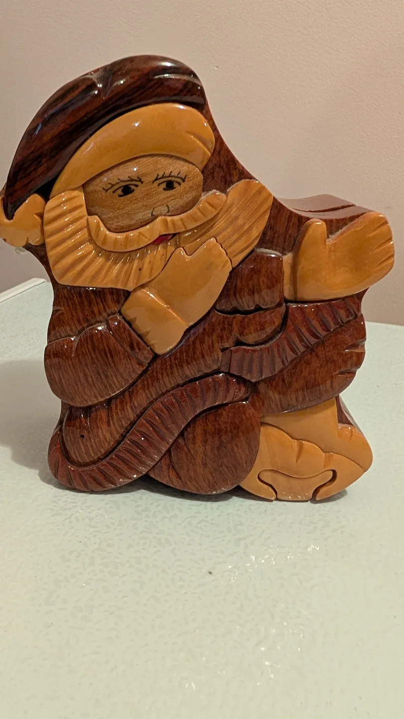 Wooden Santa Puzzle Box thumbnail