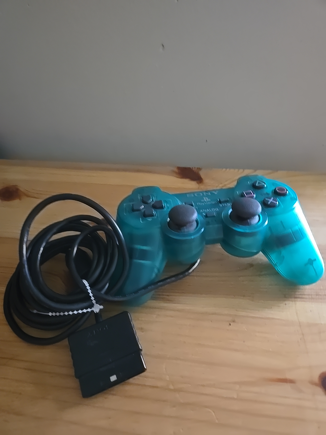Rare Teal PlayStation 1 2 Controller - photo 4