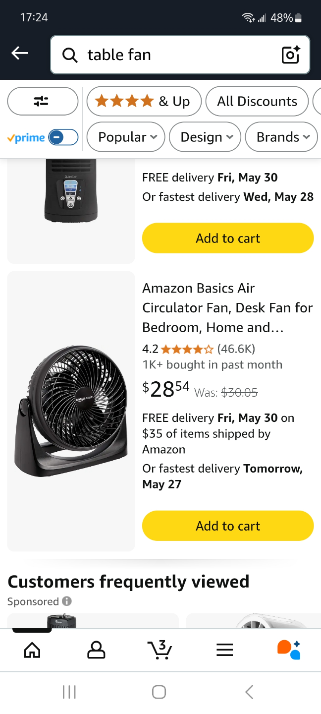 Amazon Basics 3-Speed Desk Fan - photo 3