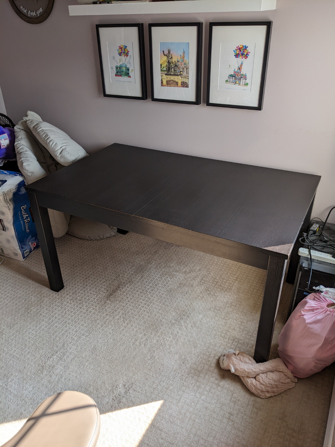 IKEA Bijursta Dark Brown Extendable Table + 4 chairs - photo 3
