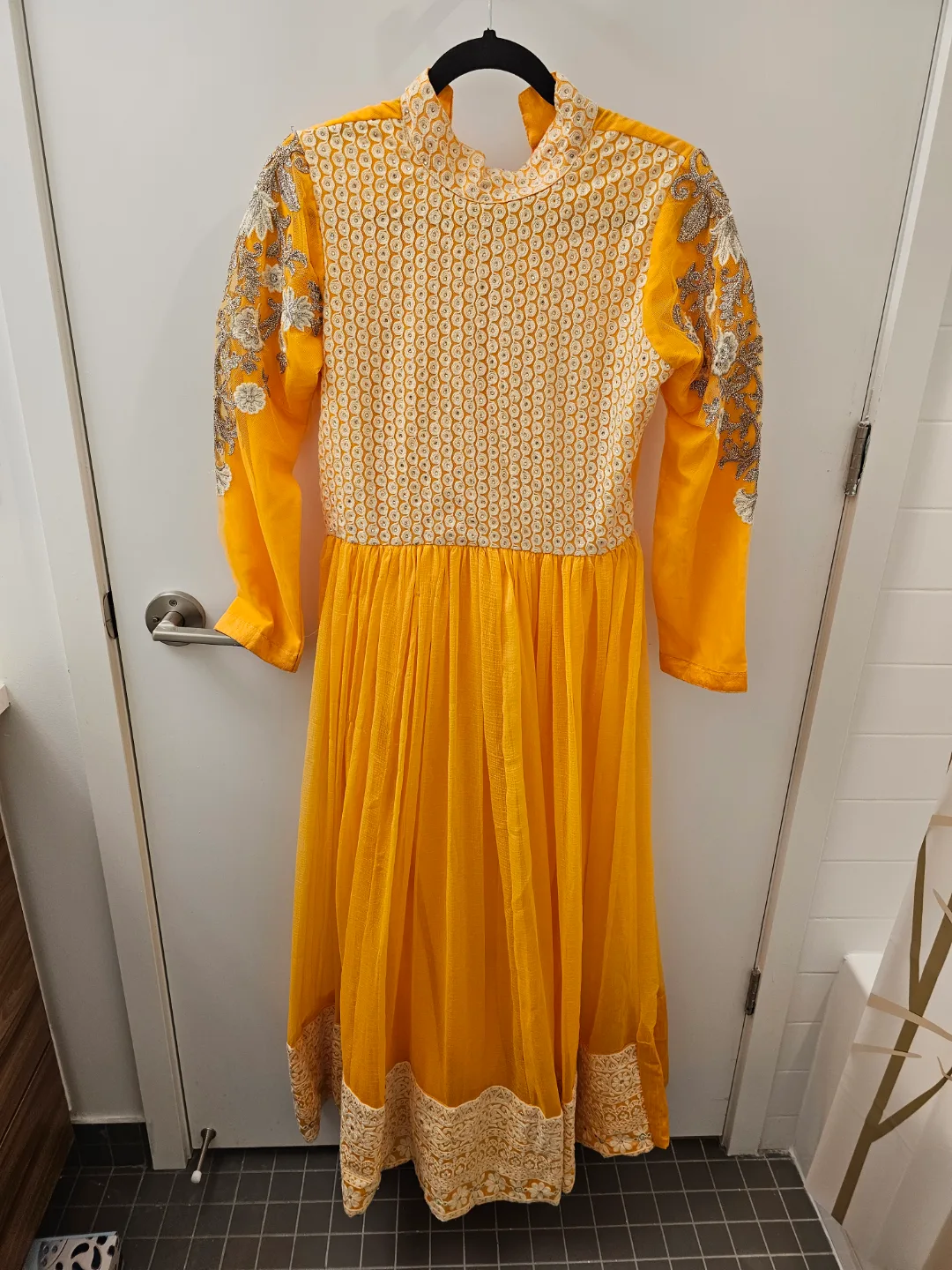 Gorgeous Yellow Embroidered Anarkali Suit with Dupatta thumbnail