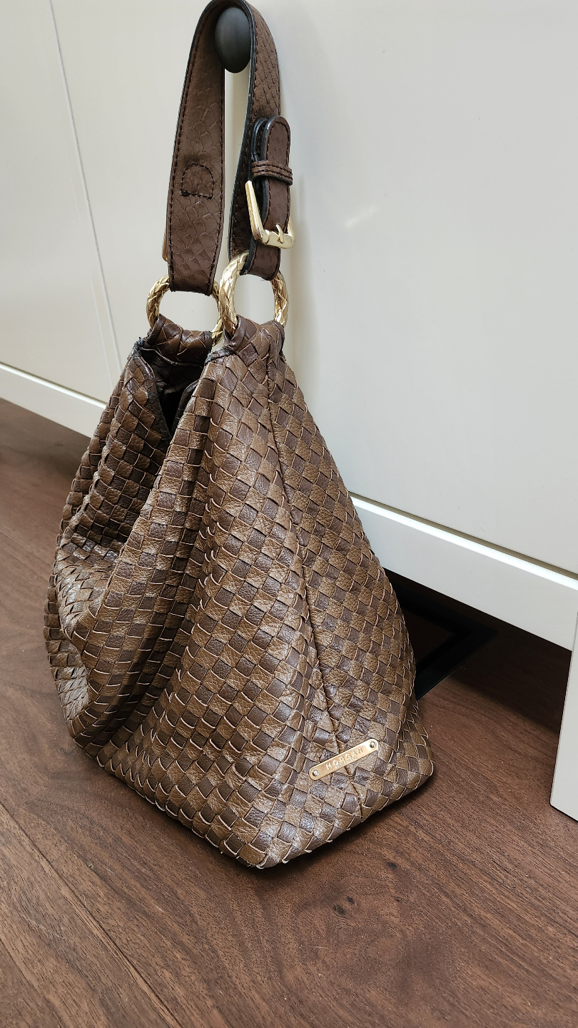 Brown Woven Leather Hobo Bag - photo 4