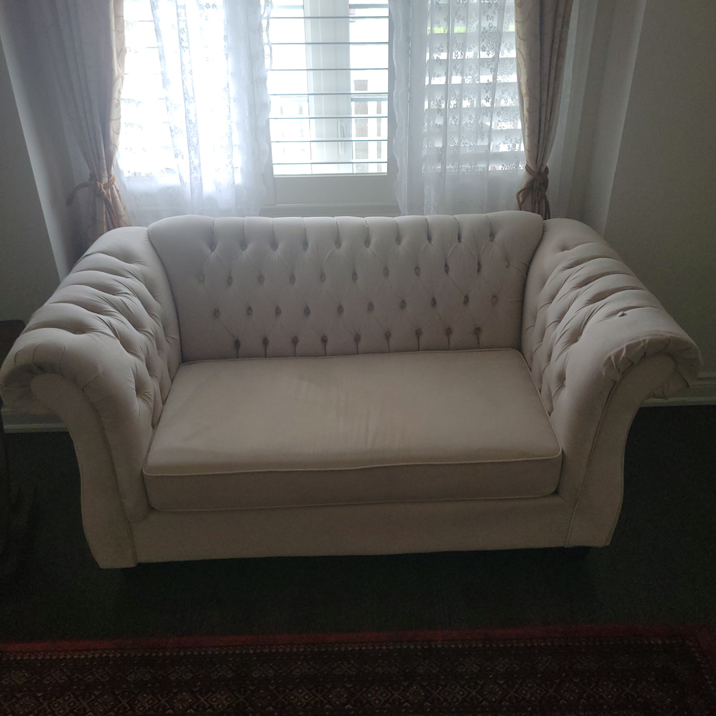 Elegant Sofa snd love seat - Cream Button Tufted - photo 2