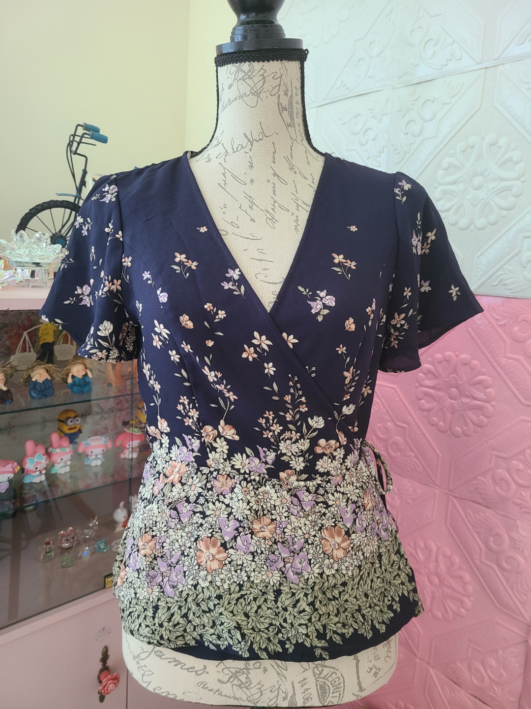 Floral Wrap Blouse
