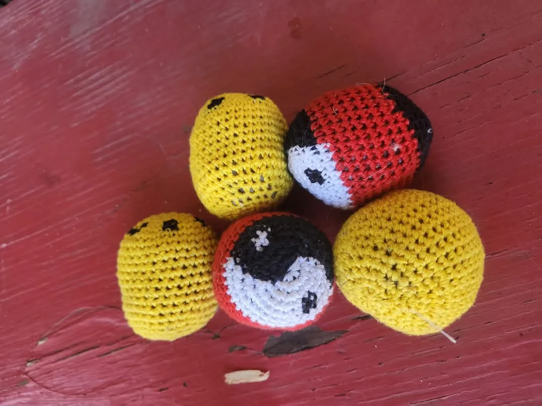 Set of 5 Juggling Balls / Hacky Sacks #freecycle thumbnail
