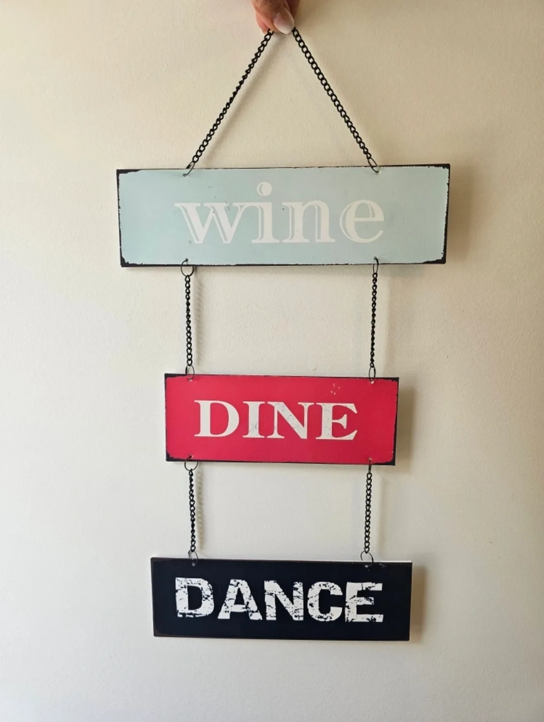 Wine Dine Dance Kitchen Home Wall Hanging Decor thumbnail