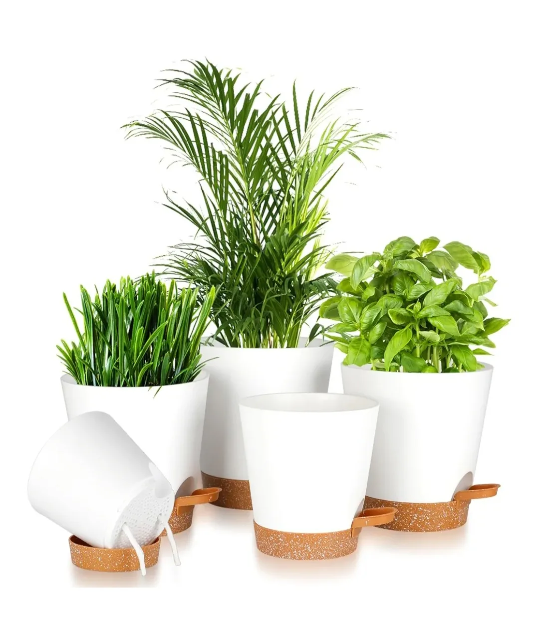 5 pack self watering plant pots *new* thumbnail