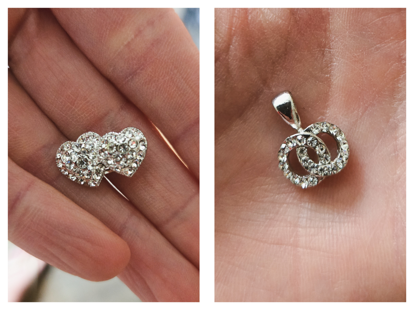 Combo Swarovski Crystal Heart & Knot Pendant Set - photo 2