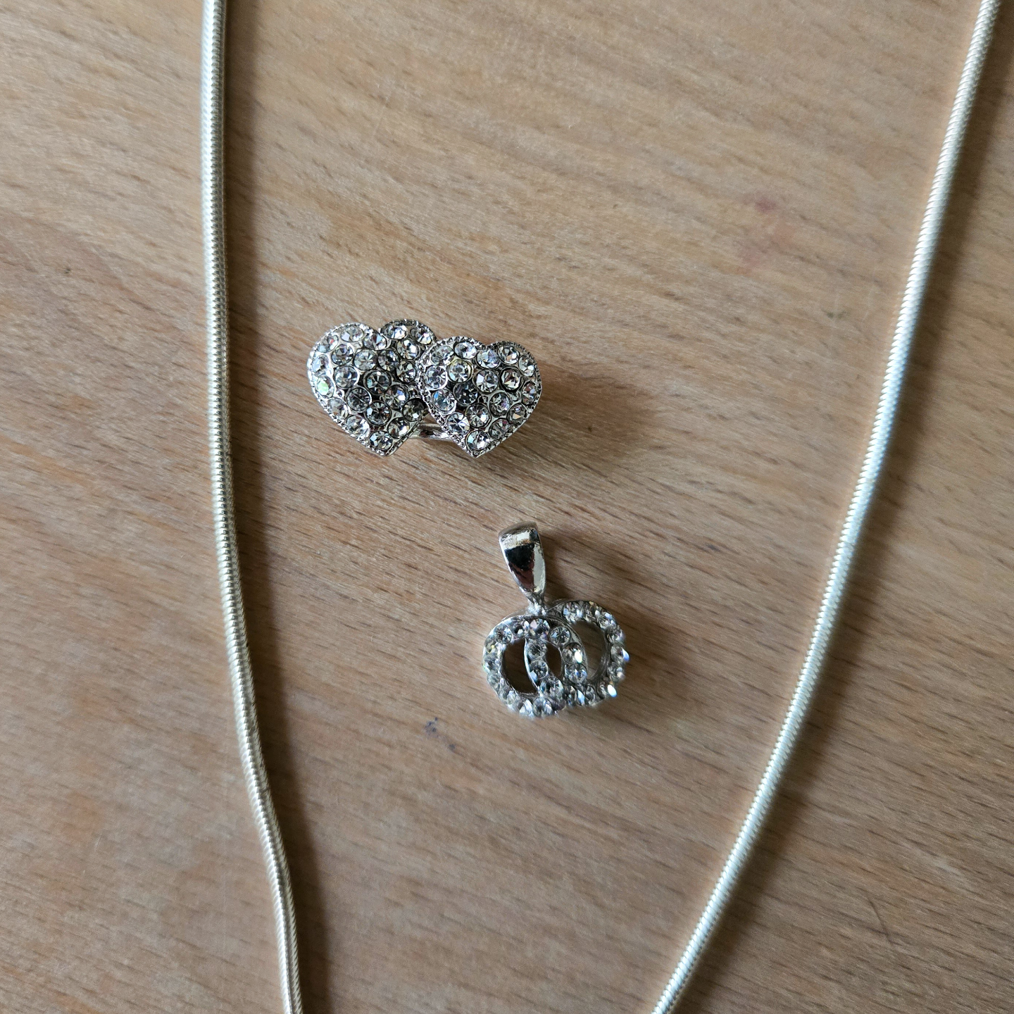 Combo Swarovski Crystal Heart & Knot Pendant Set - photo 5