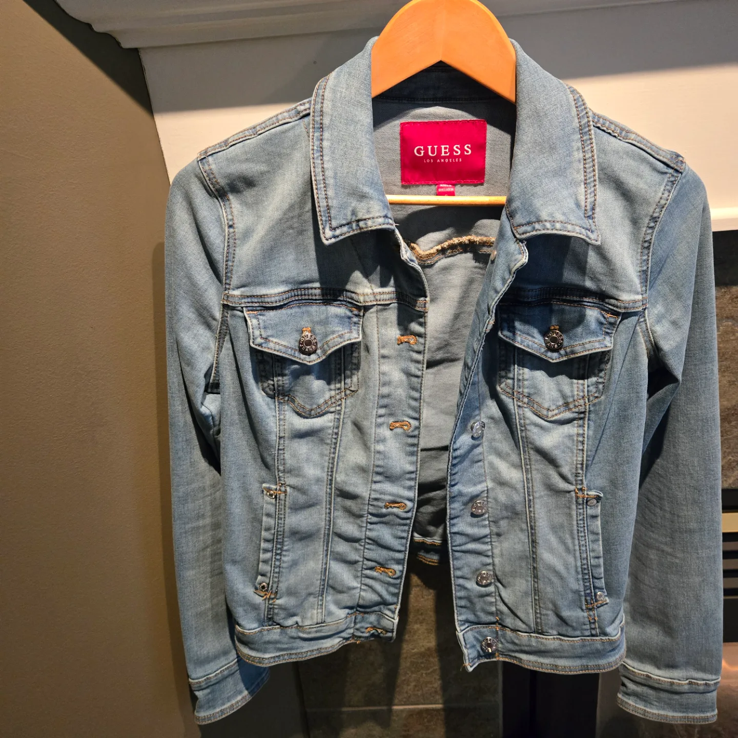 Guess Light Wash Denim Jacket thumbnail