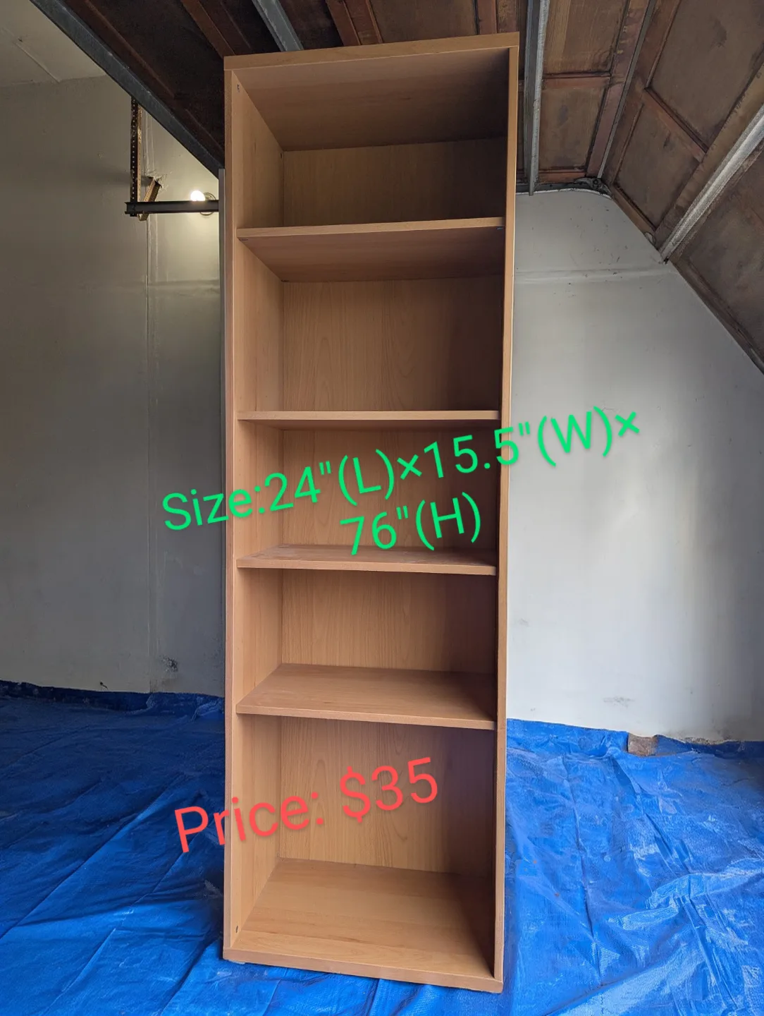 Tall Wooden Bookcase thumbnail