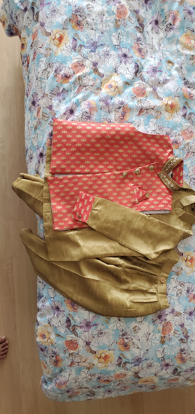 Kids' Traditional Indian Outfit - Sherwani and Churidar Set