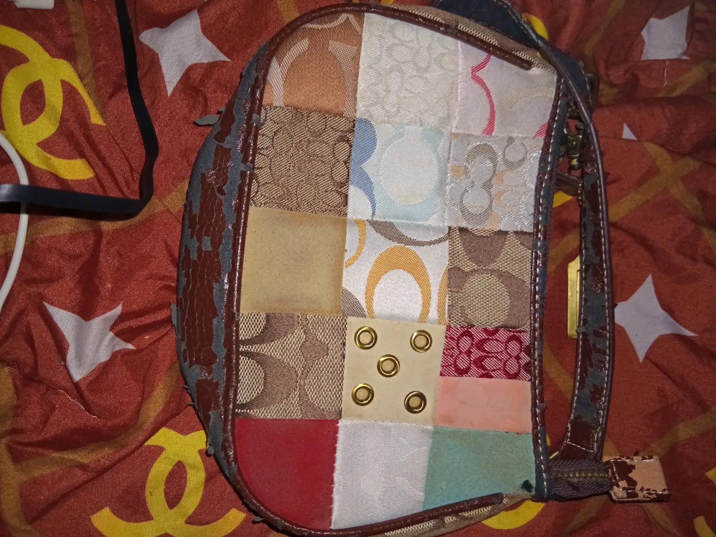 Vintage Coach Patchwork Shoulder Bag image indicator(2)