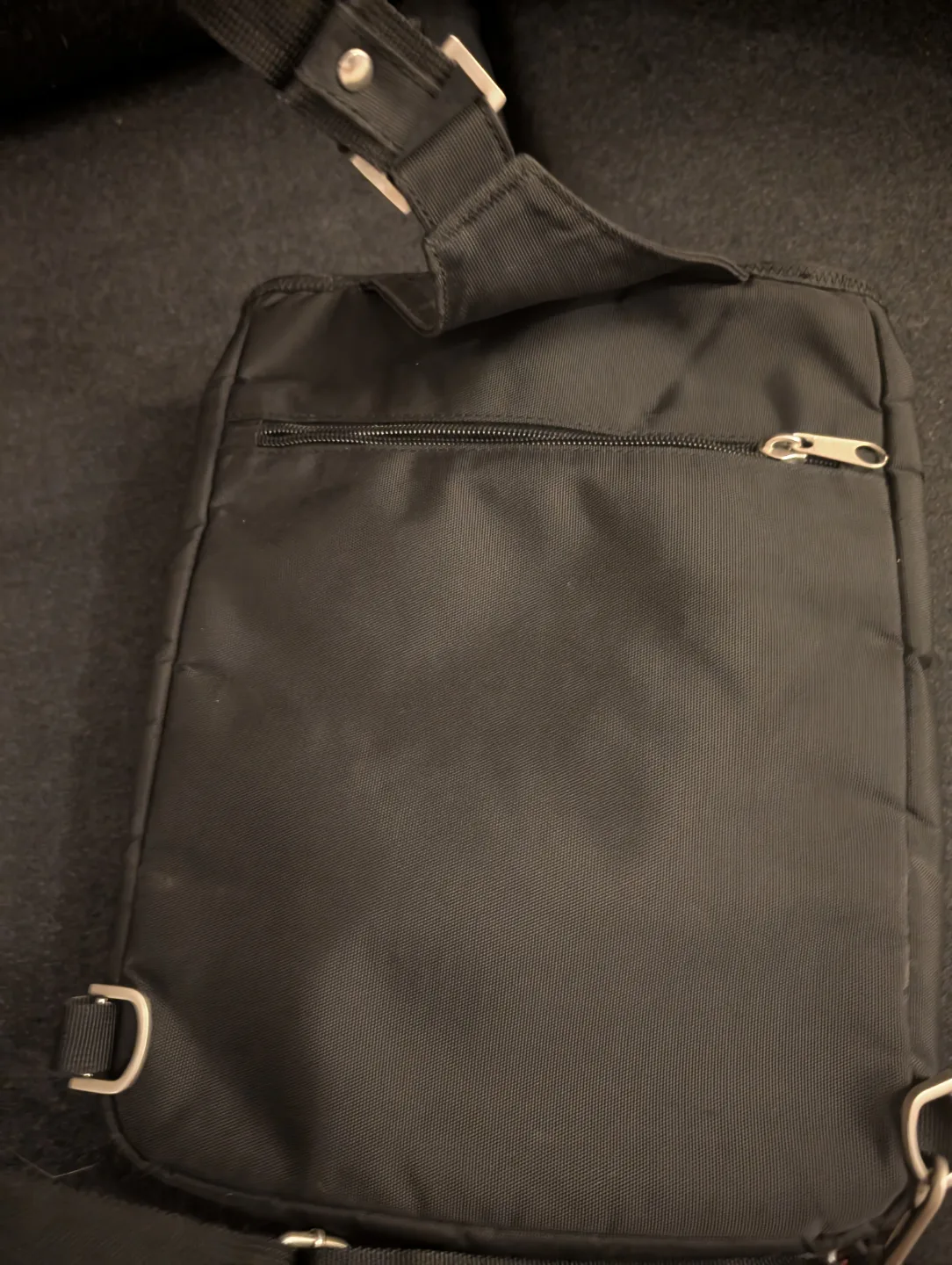 ROOTS MENS Leather & Nylon Crossbody Shoulder Bag image indicator(3)