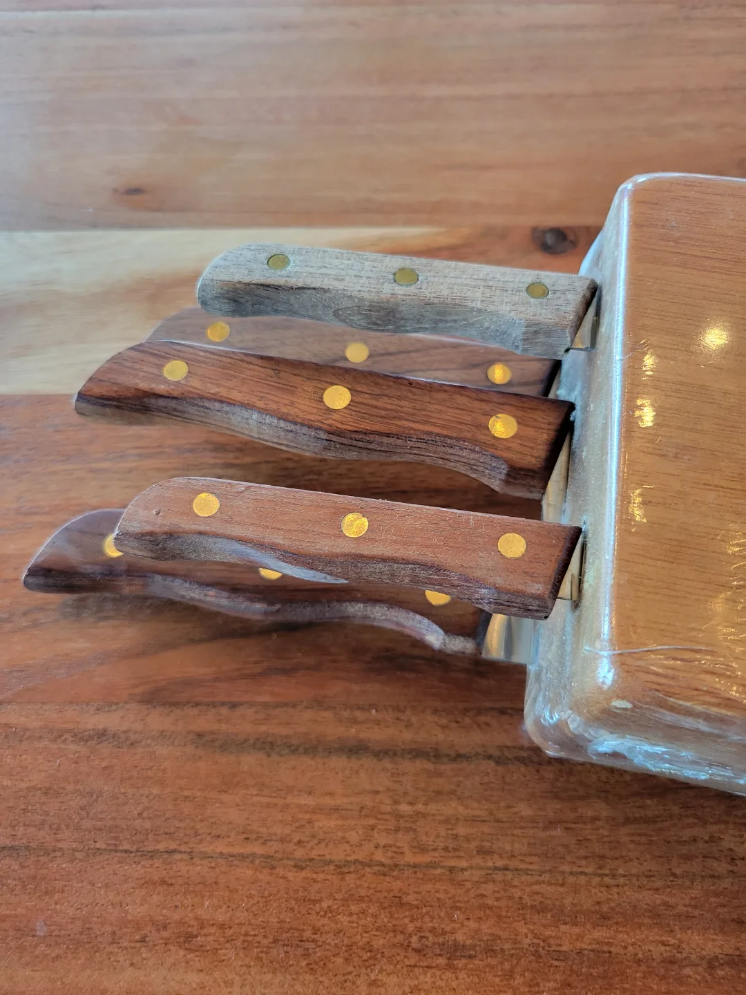 Vintage National Silver Company Knife Block Set - Made In Japan image indicator(3)