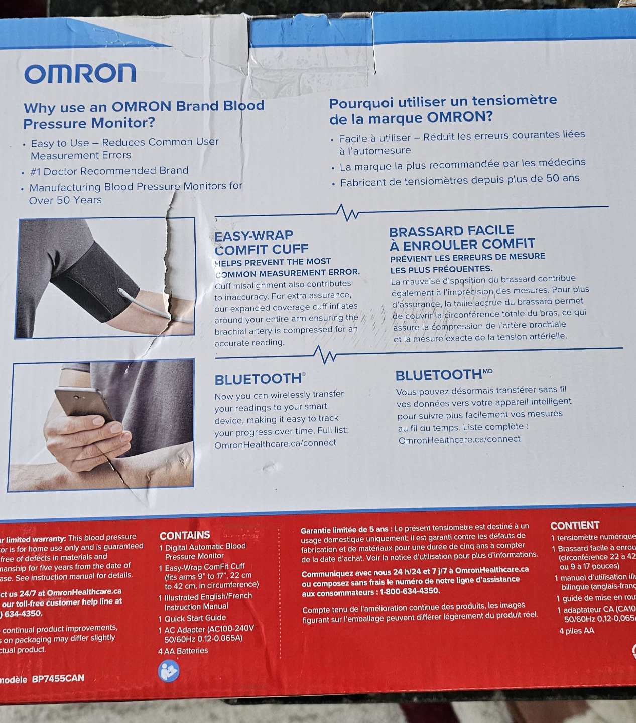 Omron BP7455CAN Bluetooth Blood Pressure Monitor - photo 3