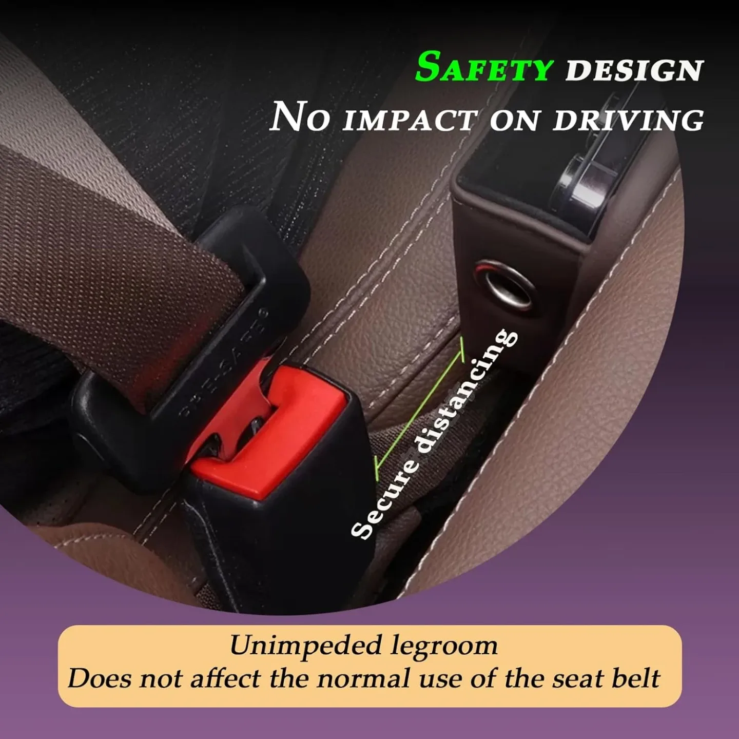 Black Leather Car Seat Gap Filler Organizer, a set of 2 image indicator(3)