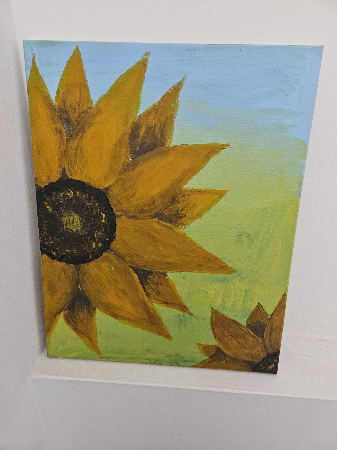 Original Sunflower Painting on Canvas