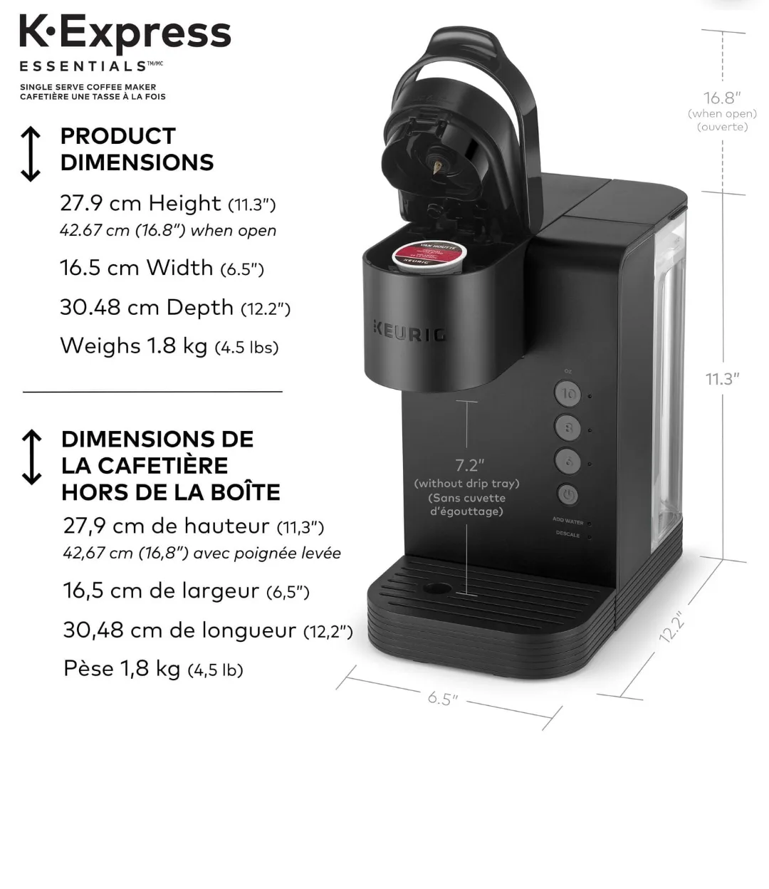 Keurig K-Express Essentials Single Serve Coffee Maker image indicator(5)