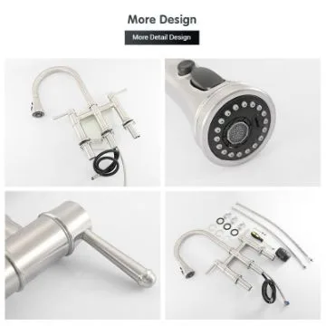 Brushed Nickel Kitchen Faucet with Pull-Down Sprayer image indicator(2)