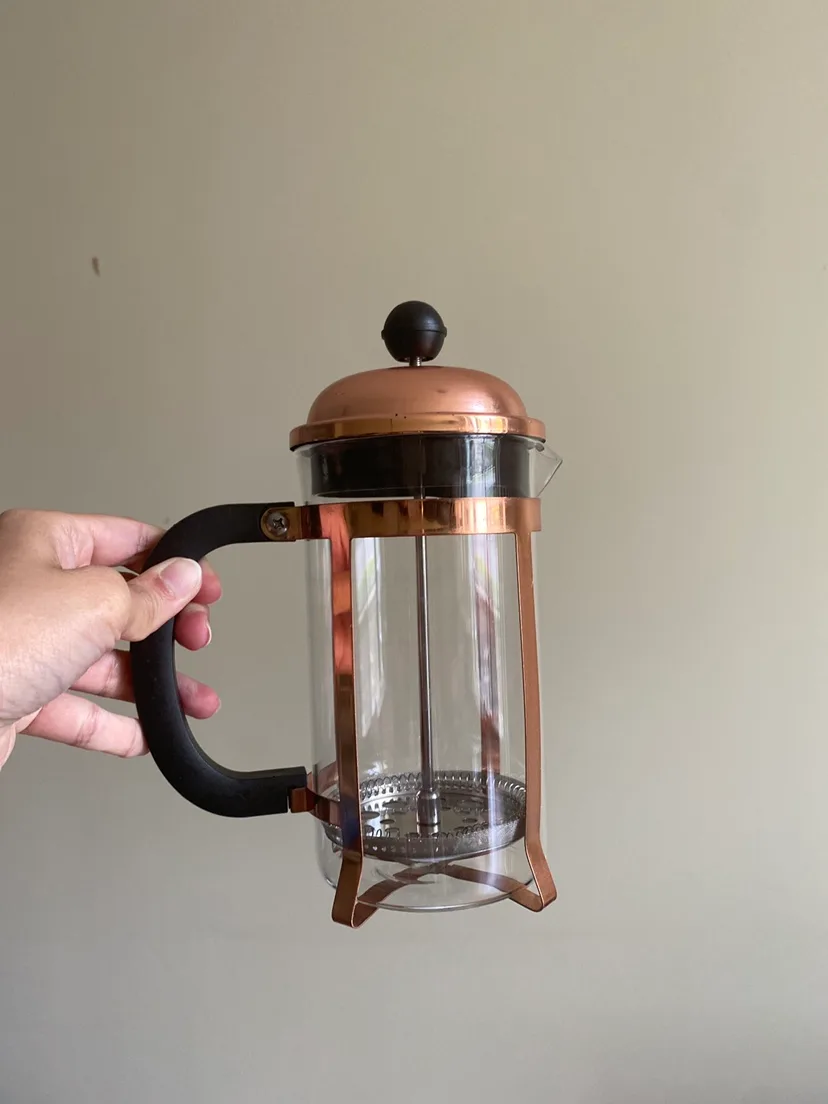 Rose Gold French Press Coffee Maker thumbnail