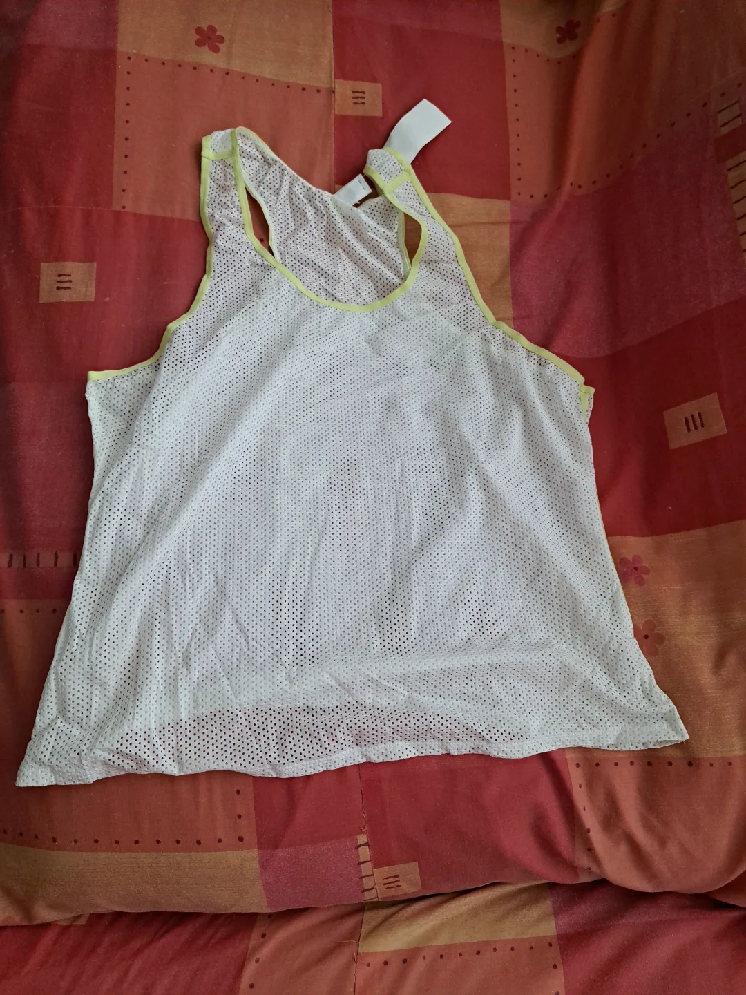 Gap Body Women's Large White Mesh Tank Top thumbnail