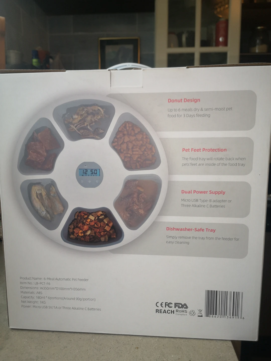 LIVINGbasics 6-Meal Automatic Pet Feeder F6 - Brand New - photo 4