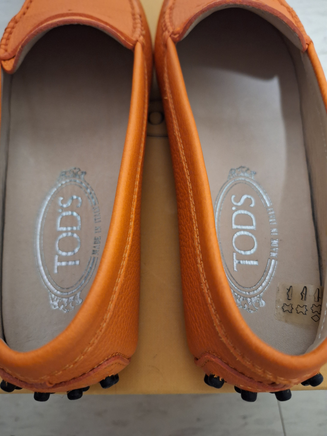 Tod's Orange Leather Loafers - photo 4